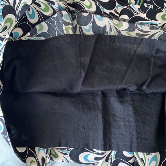 Sz 0 Ann Taylor LOFT abstract print A-line pleated skirt - Picture 8 of 8